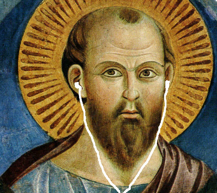Image of St. Paul with headphones.