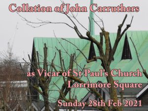 Collation of John Carruthers at St Paul's Lorrimore Square