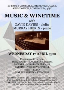 Music and Winetime at St Paul's Lorrimore Square